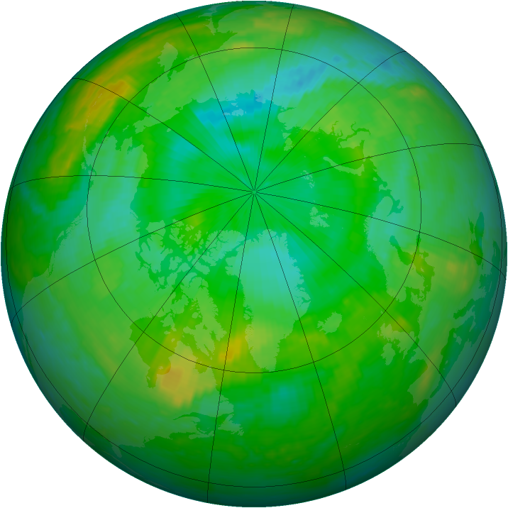 Arctic ozone map for 23 July 2002